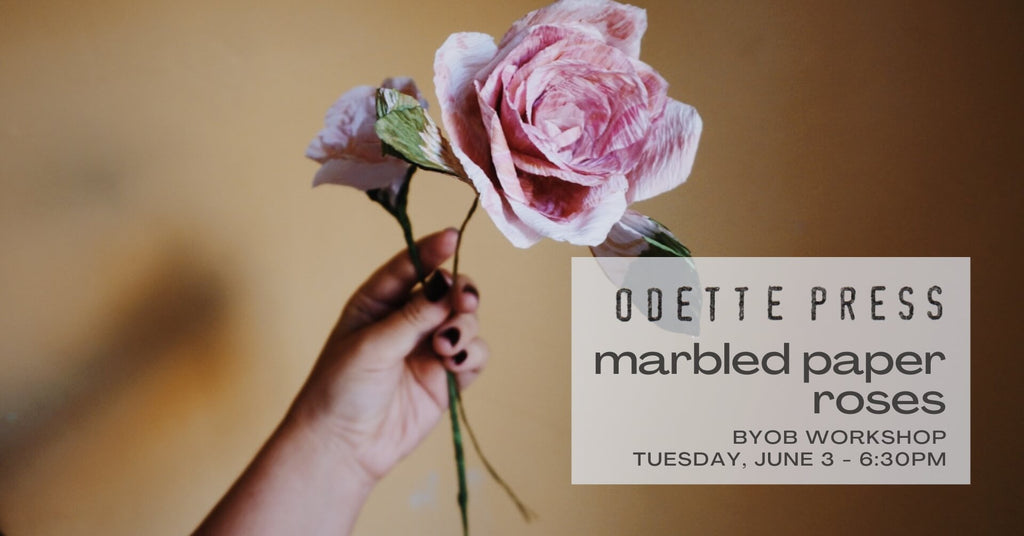 Marbled Paper Roses Workshop - June 3