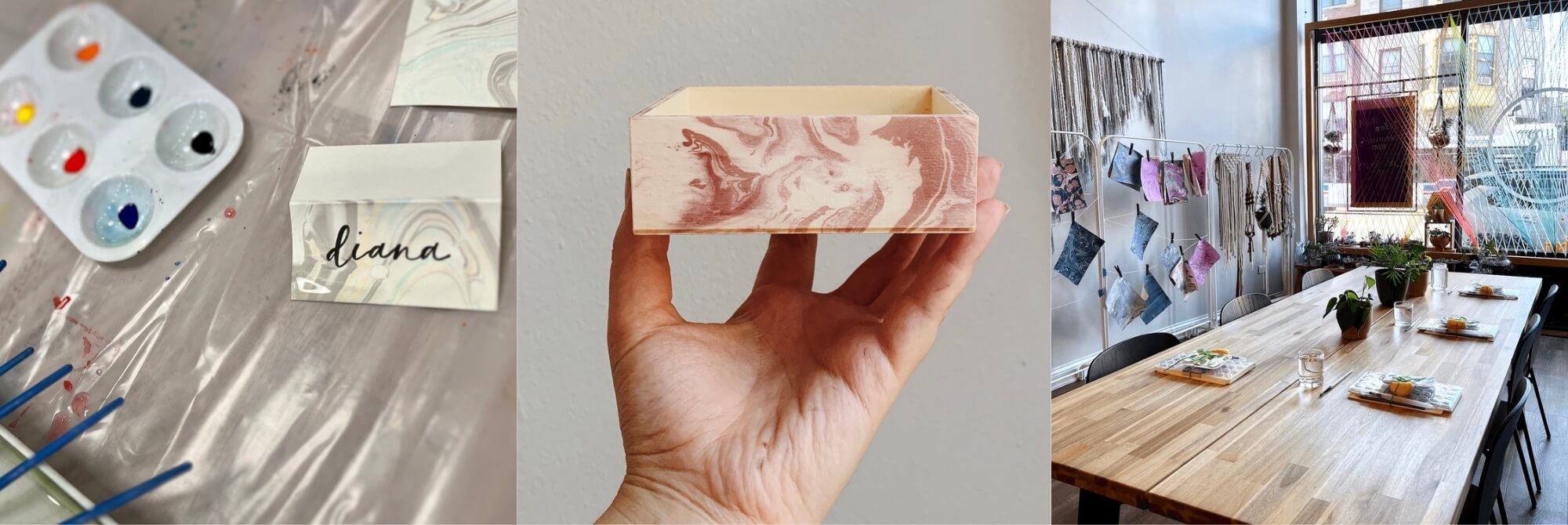 Marbling on Paper and Wood Workshop - June 4